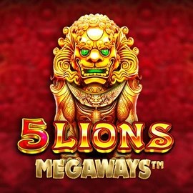 5 Lions Megaways online game logo by Pragmatic Play on verde-kaszino.com