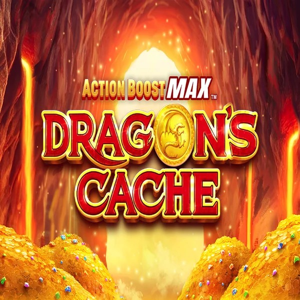 Action Boost Max Dragon's Cache game by SpinPlay Games – logo hosted on Verde Casino