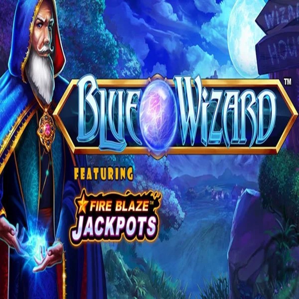 Play Blue Wizard Fire Blaze Jackpots slot by Rarestone Gaming on verde-kaszino.com