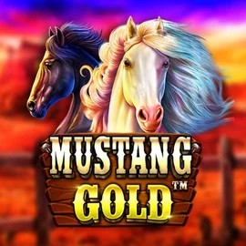 Mustang Gold online game logo by Pragmatic Play on verde-kaszino.com