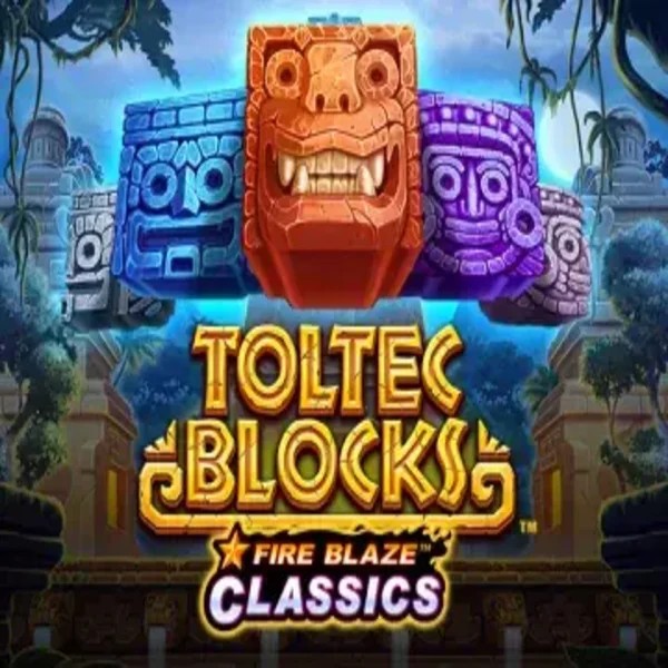 Fire Blaze: Toltec Blocks online game logo by Rarestone Gaming on verde-kaszino.com